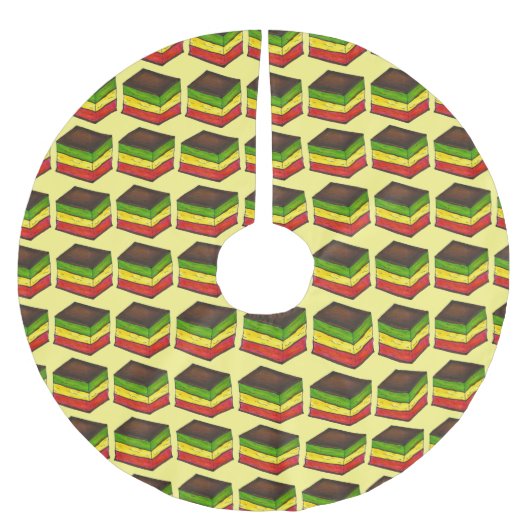 食イタリアンべレインボートリコラーセブン層クッキー ブラッシュドポリエステルツリースカート (正面)