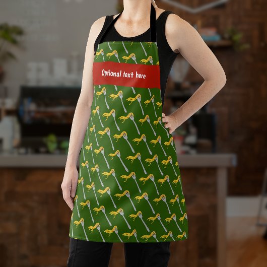 食イタリアンべ物 – スパゲッティTwirl on Fork & your text エプロン