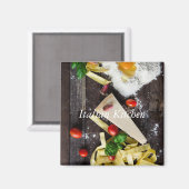 食イタリアン品のパーソナライズ文字 マグネット (正面/裏面)