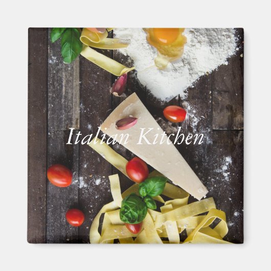 食イタリアン品のパーソナライズ文字 マグネット (正面)