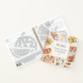 食イタリアン品イラストレーションファミリーレシピ料理本 ノートブック (内部)