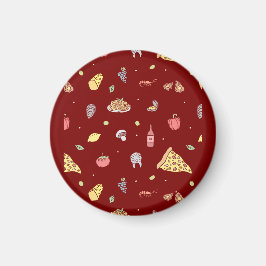 食イタリアン品パターン。シームレスイタリアン食品 マグネット