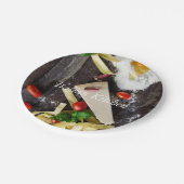 食イタリアン品パーソナライズ文字 ペーパープレート (アングル)