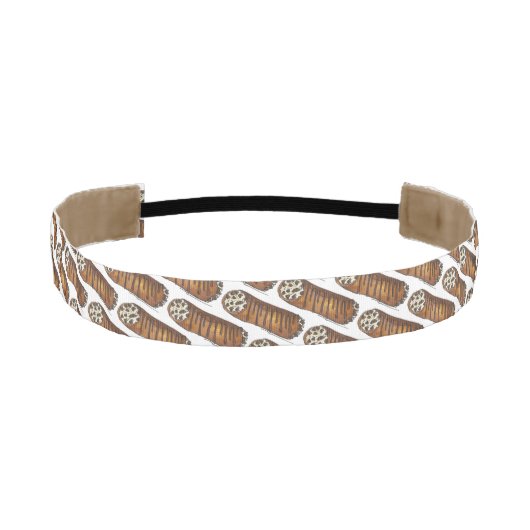 食イタリアン品ベーカリーペストリーチョコレートチップカノーリ アスレチックヘッドバンド (正面)