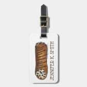 食イタリアン品ベーカリーペストリーチョコレートチップカノーリ ラゲッジタグ (正面縦)