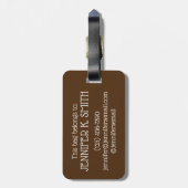 食イタリアン品ベーカリーペストリーチョコレートチップカノーリ ラゲッジタグ (裏面縦)