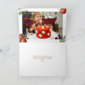 食イタリアン品 | 水彩1回目の誕生日 サンキューカード (内部)