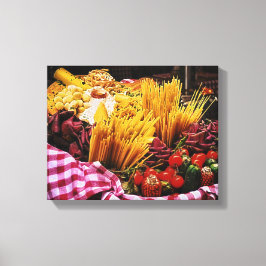 食イタリアン物写真台所壁デコ キャンバスプリント