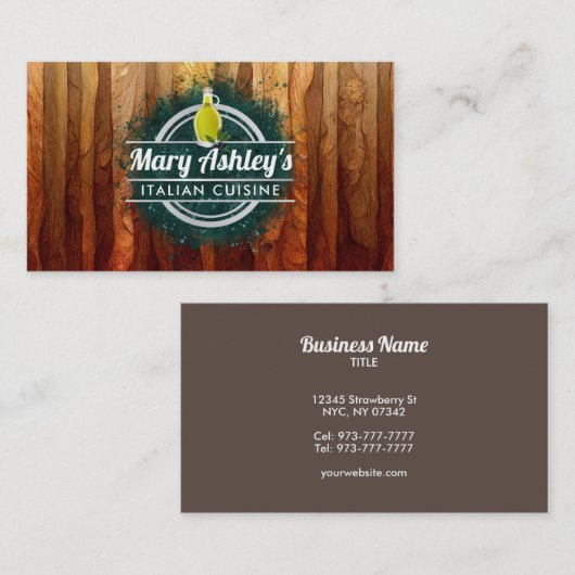 食イタリアン物名刺 名刺 (正面/裏面)