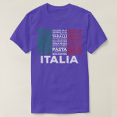 食イタリアン物国旗イタリアのパスタ愛イタリアのプレミアム Tシャツ (デザイン正面)