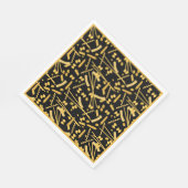 食イタリアン物，パスタ模様 スタンダードランチョンナプキン (角)