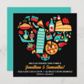 食イタリアン食レストランのリハーサル 招待状 (正面/裏面)