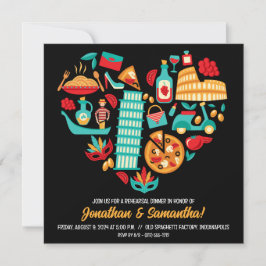 食イタリアン食レストランのリハーサル 招待状