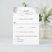 食エレガントの有無に関する質問RSVP 出欠カード (スタンド正面)