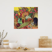 食オーガニックべ物，庭野菜，咲く花 ポスター (キッチン)