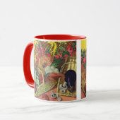 食オーガニックべ物，庭野菜，咲く花 マグカップ (正面左)