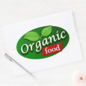食オーガニック品シール 楕円形シール (封筒)