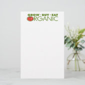 食オーガニック品 便箋 (スタンド正面)