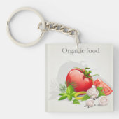 食オーガニック物野菜 キーホルダー (正面)