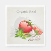 食オーガニック物野菜 スタンダードランチョンナプキン (正面)