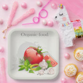 食オーガニック物野菜 ペーパープレート (パーティー)