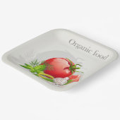 食オーガニック物野菜 ペーパープレート (傾斜あり)