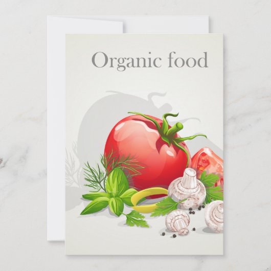 食オーガニック物野菜 招待状 (正面)