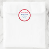 食カスタマイズ品アレルギパーソナライズされたー警報 ラウンドシール (バッグ)