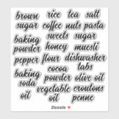 食カスタム品容器ラベル シール (シート)