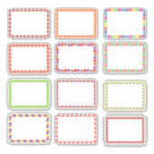 食カラフル品テーマ枠ラ空白のベル シール (正面)