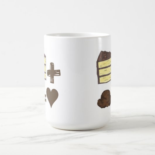 食クラシックべ物ペアリングケーキ+アイスクリーム=愛ハート コーヒーマグカップ (中央)