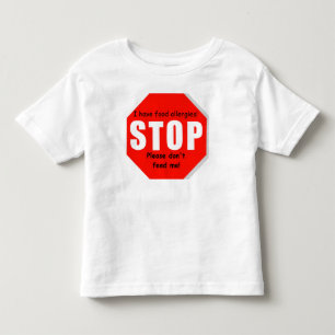 食ストップ品アレルギー幼児Tシャツ トドラーTシャツ