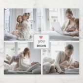 食パーソナライズされたべ物と飲み物のラベル – Love You Mom リキュールボトルラベル (シングルラベル)