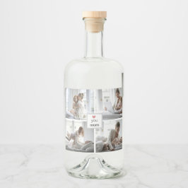 食パーソナライズされたべ物と飲み物のラベル – Love You Mom リキュールボトルラベル