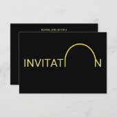 食パーソナライズされたイタリアン食ディナースパゲッティ 招待状 (正面/裏面)