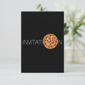 食パーソナライズされたイタリアン食ディナーピザ招待状 招待状 (スタンド正面)
