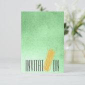 食パーソナライズされたイタリアン食ディナー招待状 招待状 (スタンド正面)