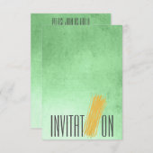 食パーソナライズされたイタリアン食ディナー招待状 招待状 (正面/裏面)