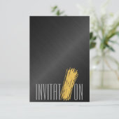 食パーソナライズされたイタリアン食ディナー招待状 招待状 (スタンド正面)