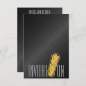 食パーソナライズされたイタリアン食ディナー招待状 招待状 (正面/裏面)