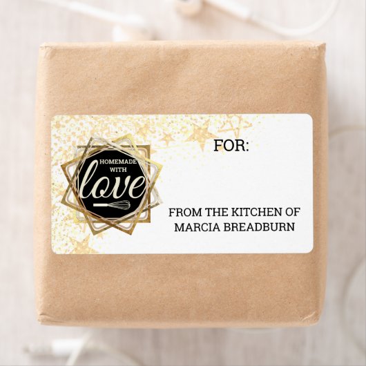 食フェイク品ギフトラベルのキッチンの金ゴールドスター ラベル (インサイチュ)