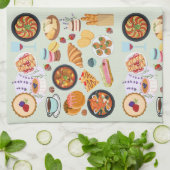 食フランスの品 キッチンタオル (折り畳み)