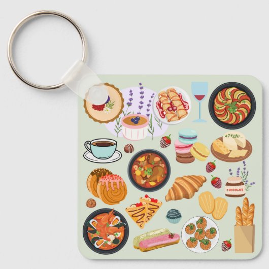 食フランスの品 キーホルダー (正面)