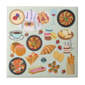 食フランスの品 タイル (正面)