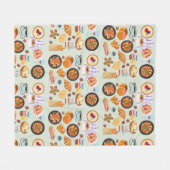 食フランスの品 フリースブランケット (正面(横))