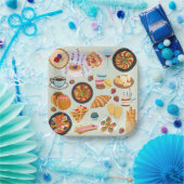 食フランスの品 ペーパープレート (パーティー)