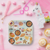 食フランスの品 ペーパープレート (パーティー)