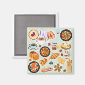 食フランスの品 マグネット (正面/裏面)