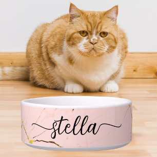 食ミニマル水皿ペットカスタム猫犬名 ボウル