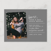 食モダンべ物と悪い踊りムーブデートを保存 ポストカード (正面)